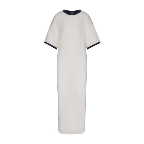 SKIMS White Maxi Dress with Black Trim - Picture 2 of 6